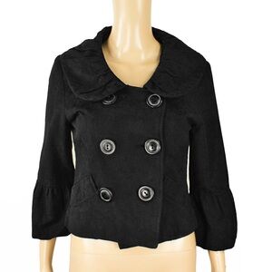 Vintage Morgan De Toi Black Embossed Paisley Blazer Jacket